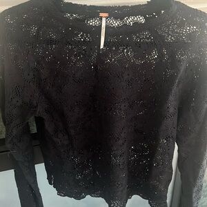 Free People laced t shirt size M -never worn